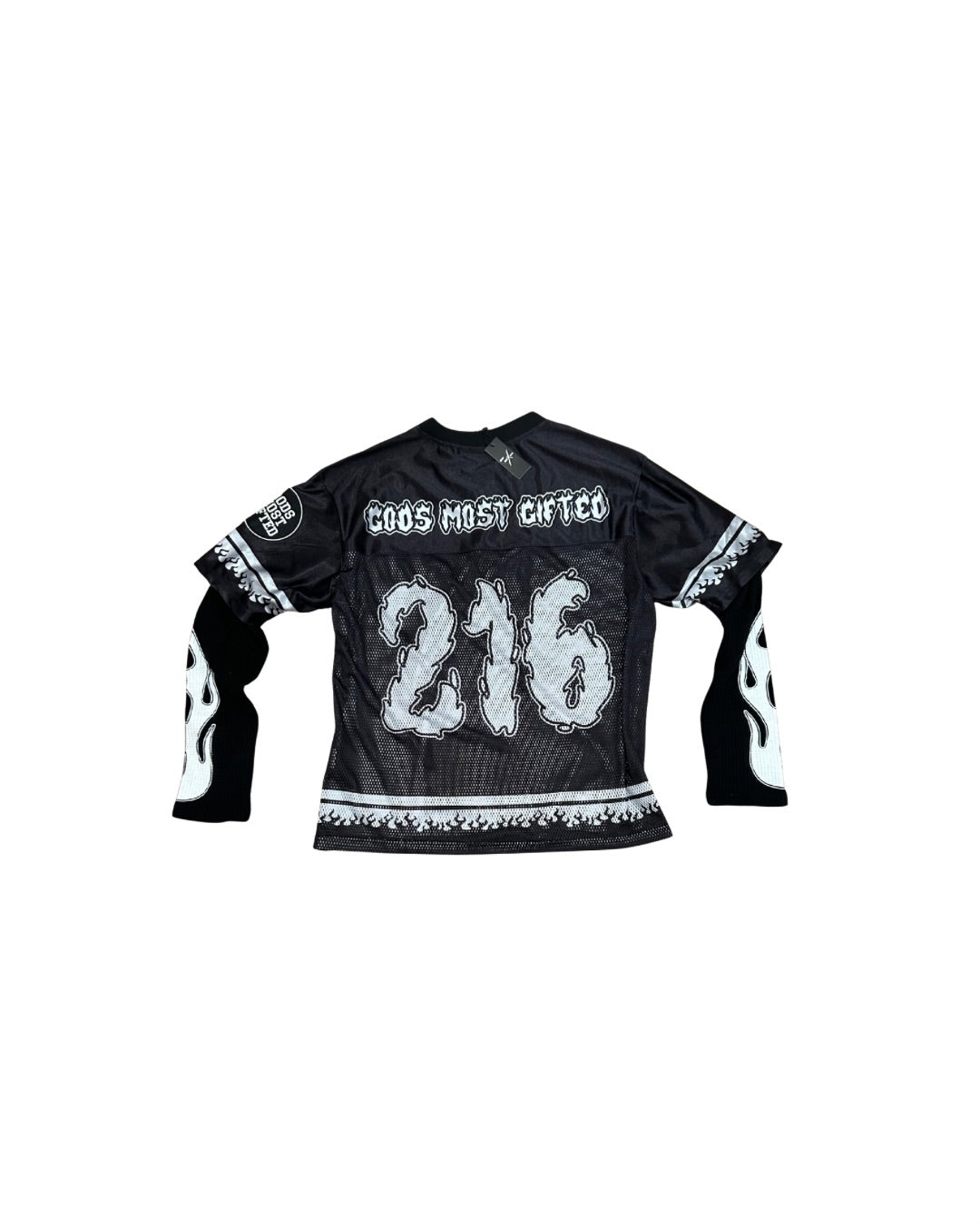 Flamed Thermal Jersey Black/White
