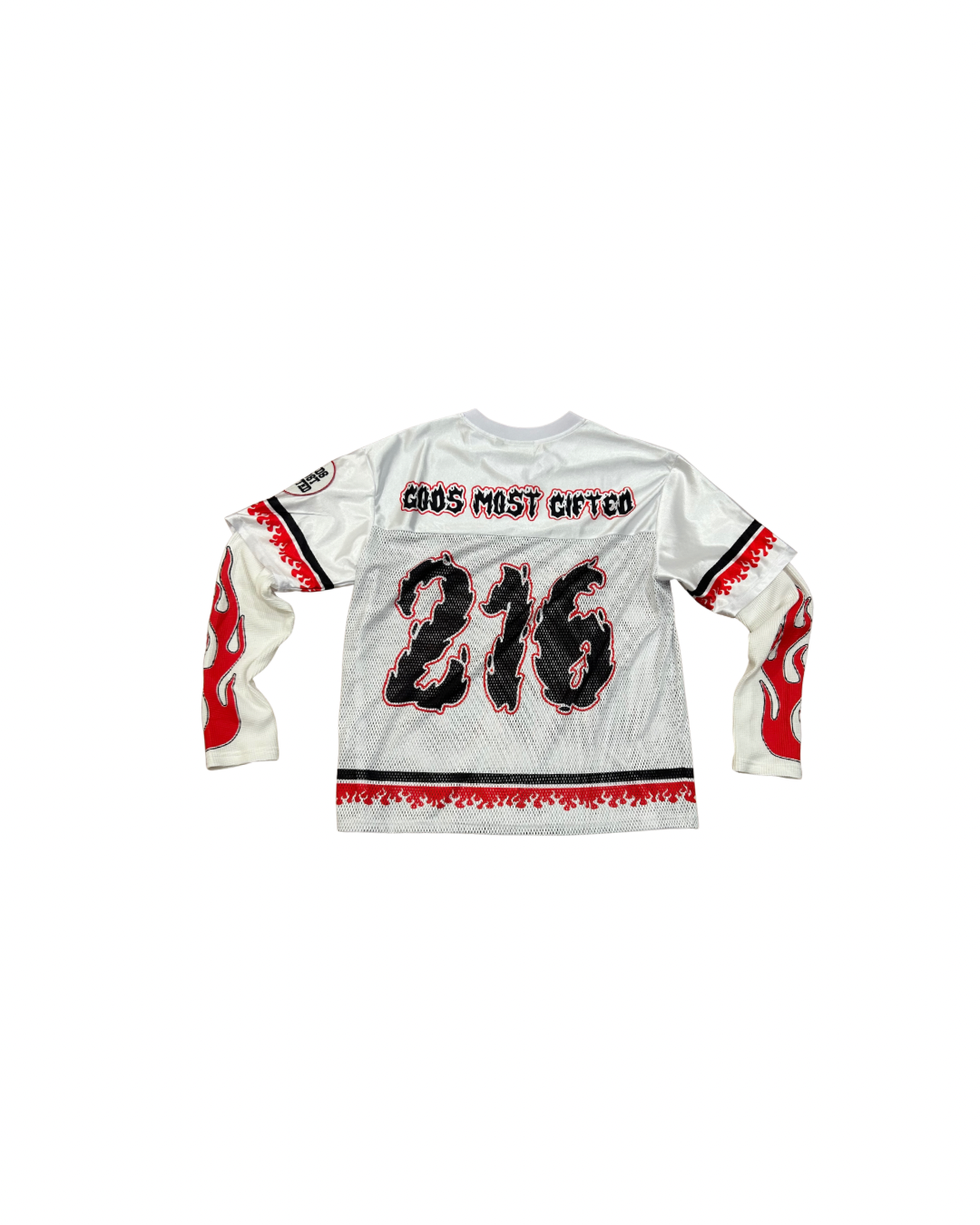 Flamed Thermal Jersey White/Red