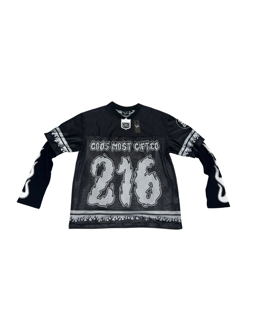 Flamed Thermal Jersey Black/White