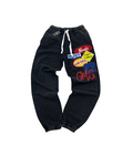 Black Acid wash joggers