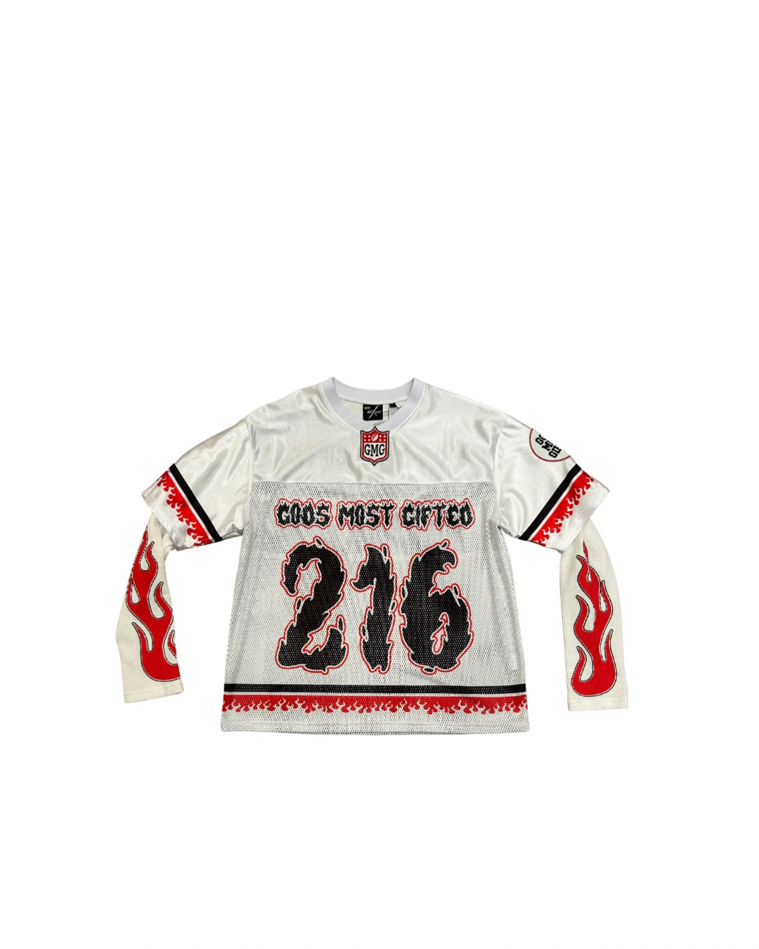 Flamed Thermal Jersey White/Red