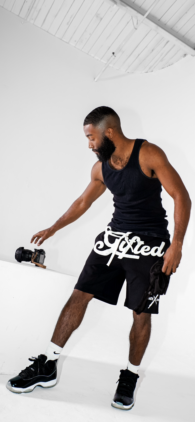 Gifted Shorts Black/White Logo