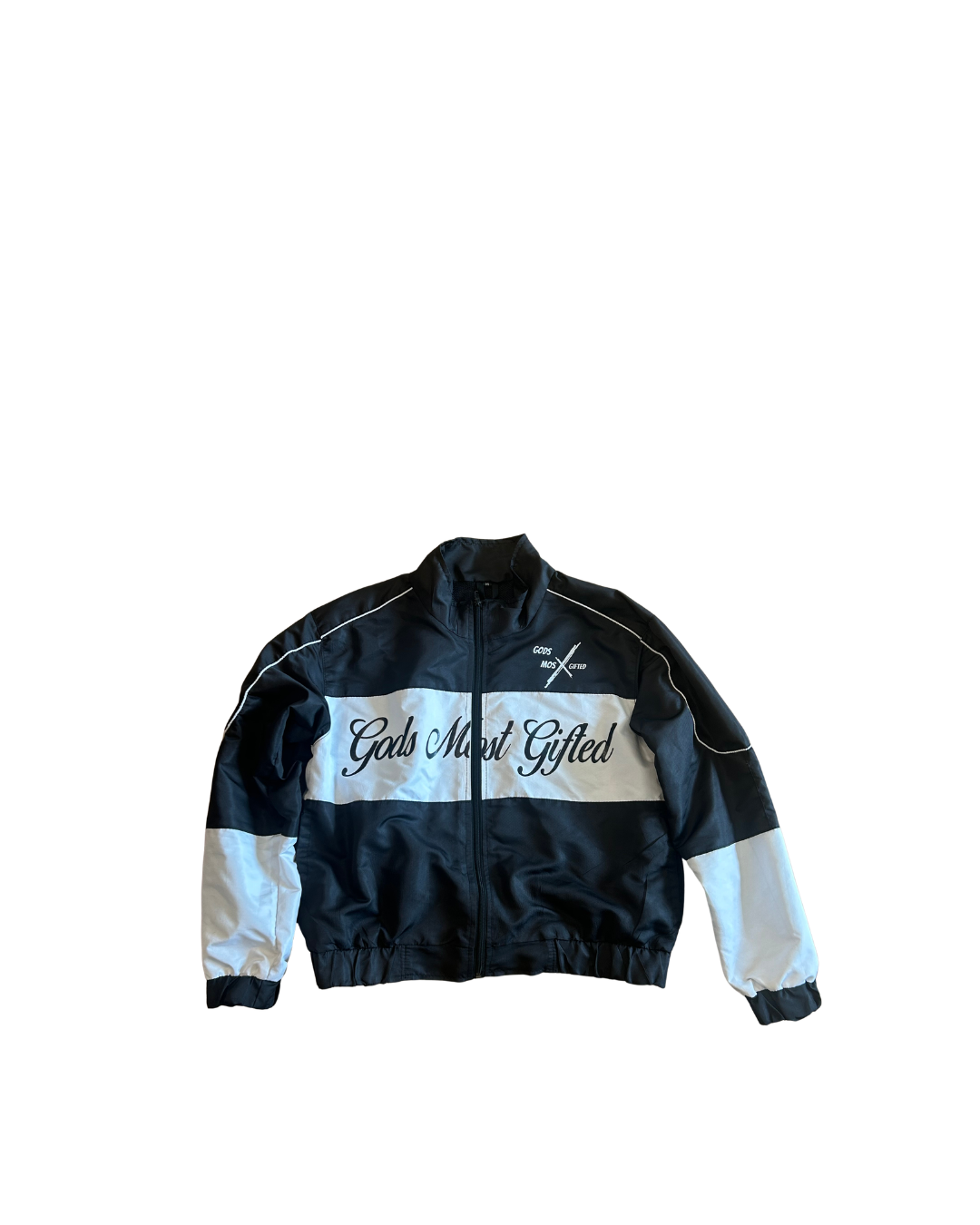 Jet Black/White Windbreaker